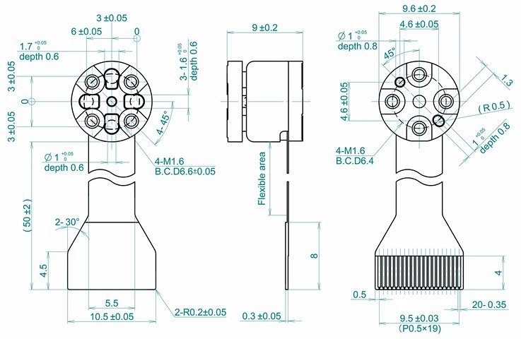 MMS101 傳感器的尺寸圖